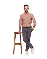CARROT PUNCH WITH THIN LINE COTTON SHIRT